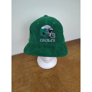 Vintage 80s Philadelphia Eagles NFL Football Corduroy Snap Back Sportswear Hat